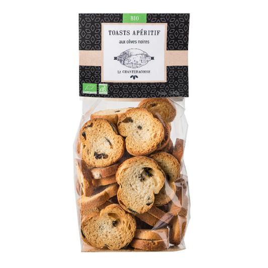 La Chanteracoise -- DDM 04.07.2025 Toasts bio aux olives noires - 140 g